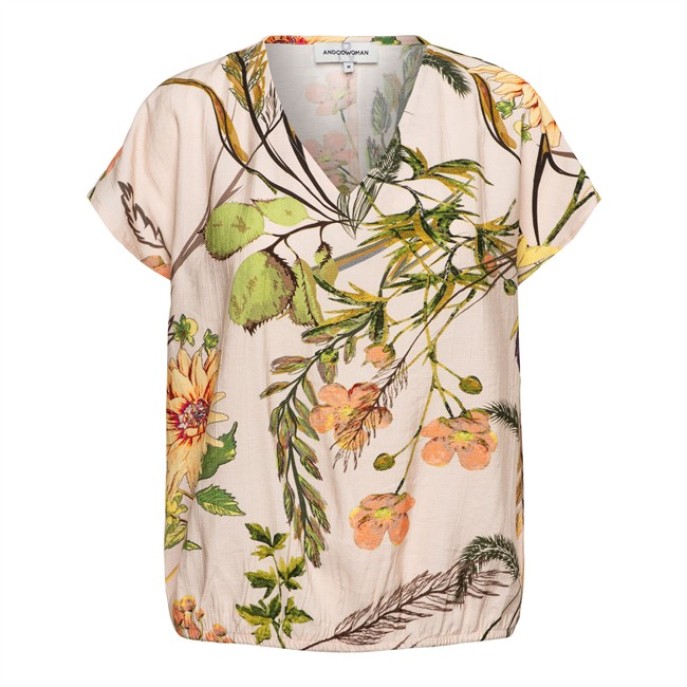 Andco Woman top Amke Flower Rose dessin Andco Woman top Amke Flower Rose dessin